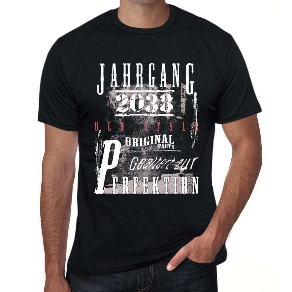 Jahrgang Birthday 2038 Black Mens Short Sleeve Round Neck T-Shirt Gift T-Shirt 00352 - Black / Xs - Casual