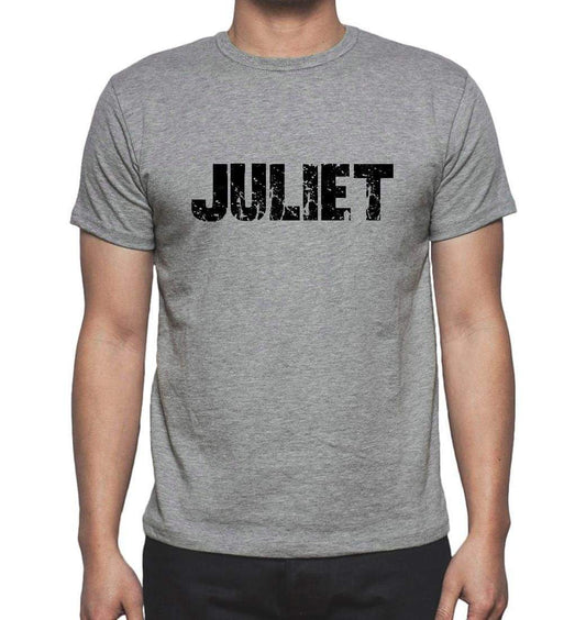 Juliet Grey Mens Short Sleeve Round Neck T-Shirt 00018 - Grey / S - Casual