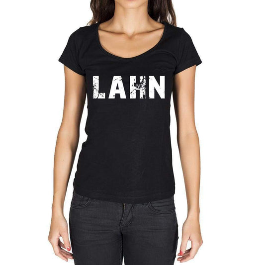 Lahn German Cities Black Womens Short Sleeve Round Neck T-Shirt 00002 - Casual