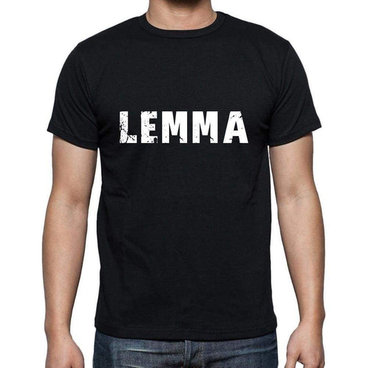 Lemma Mens Short Sleeve Round Neck T-Shirt 5 Letters Black Word 00006 - Casual