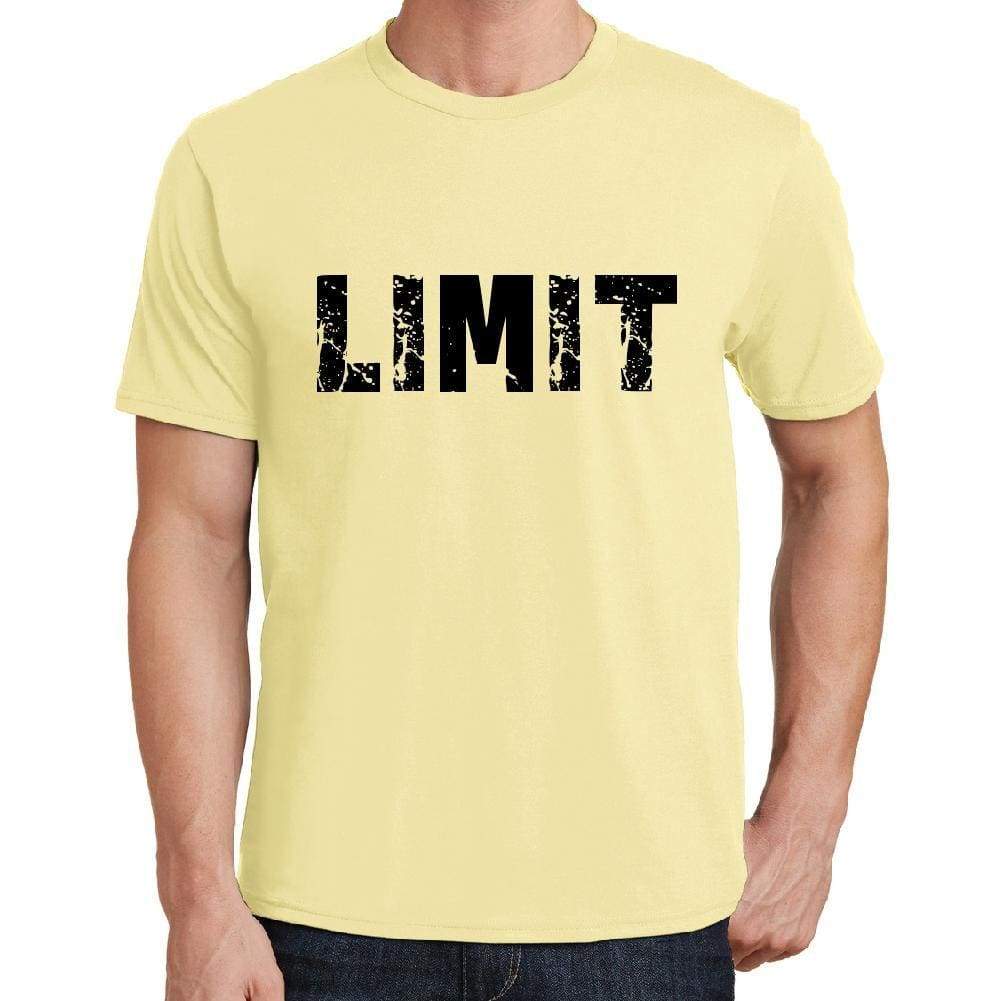 Limit Mens Short Sleeve Round Neck T-Shirt 00043 - Yellow / S - Casual