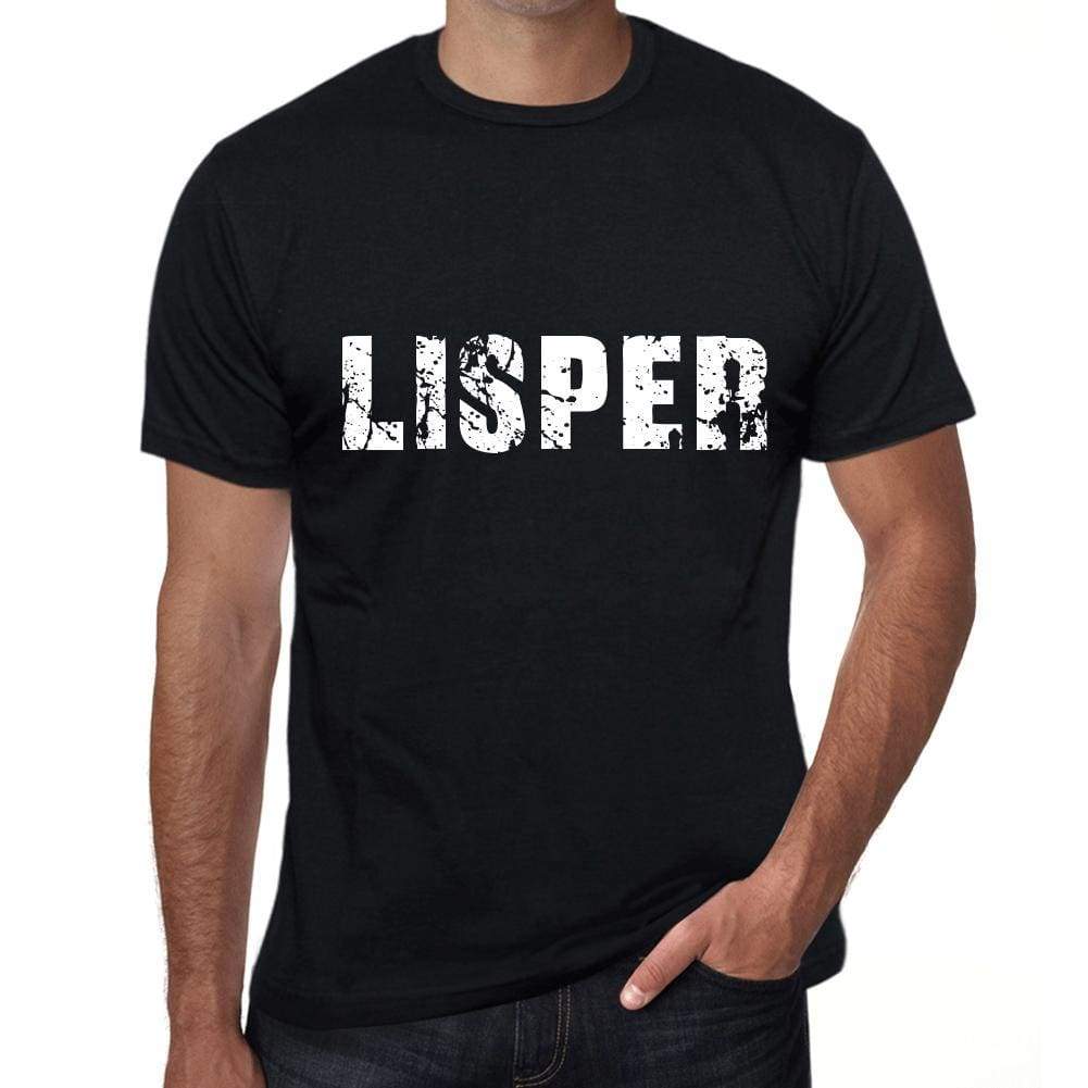 Lisper Mens Vintage T Shirt Black Birthday Gift 00554 - Black / Xs - Casual