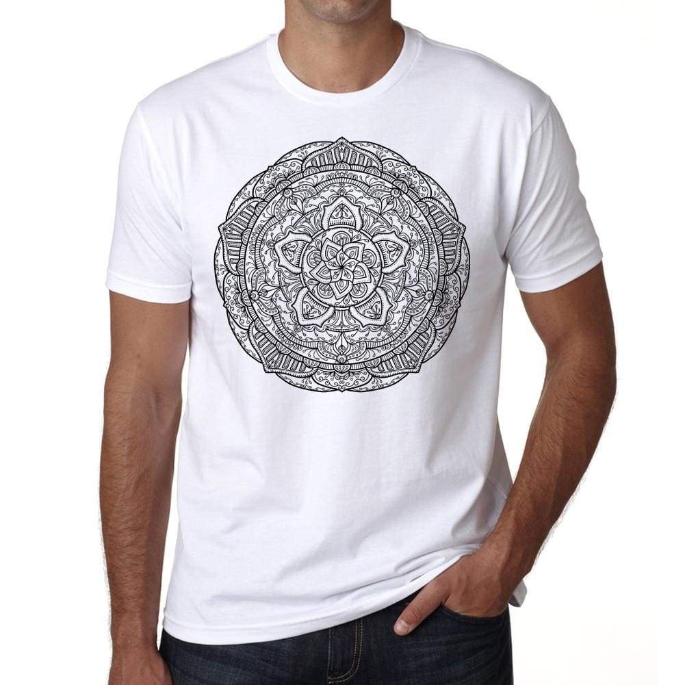 Mandala 20 H Mens White Tee 100% Cotton 00175