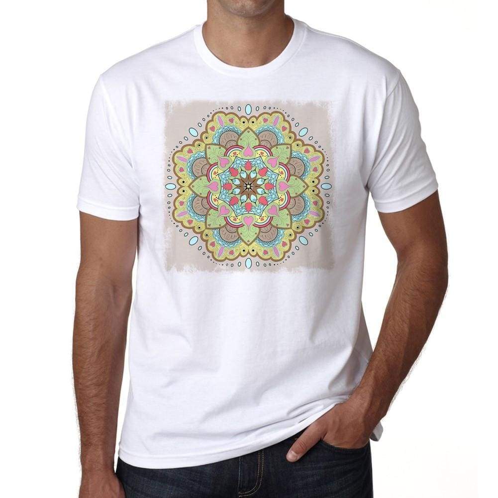 Mandala 24 H Mens White Tee 100% Cotton 00175