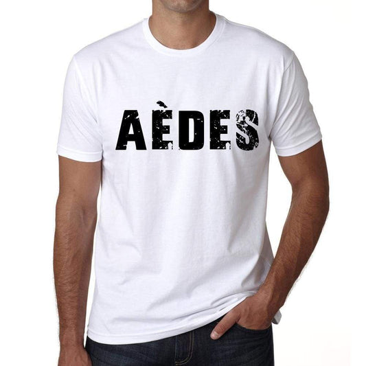 Mens Tee Shirt Vintage T Shirt Aédes X-Small White 00561 - White / Xs - Casual