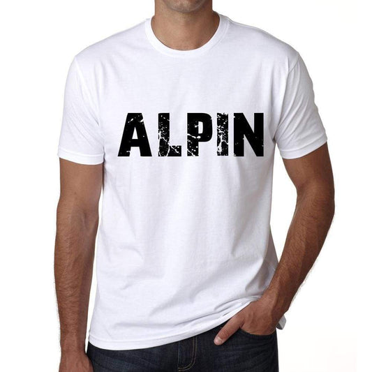 Mens Tee Shirt Vintage T Shirt Alpin X-Small White 00561 - White / Xs - Casual