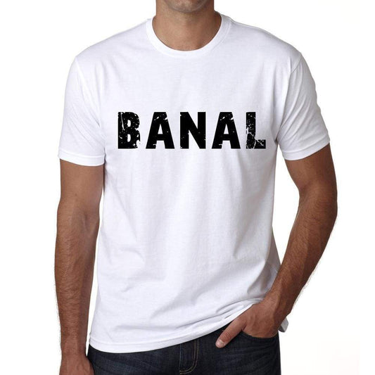 Mens Tee Shirt Vintage T Shirt Banal X-Small White 00561 - White / Xs - Casual