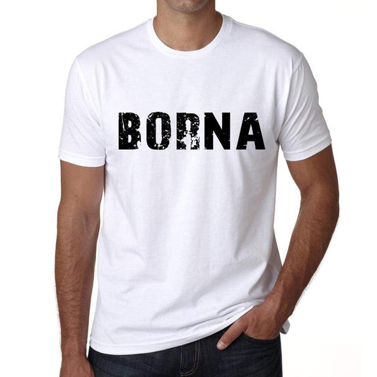 Mens Tee Shirt Vintage T Shirt Borna X-Small White 00561 - White / Xs - Casual