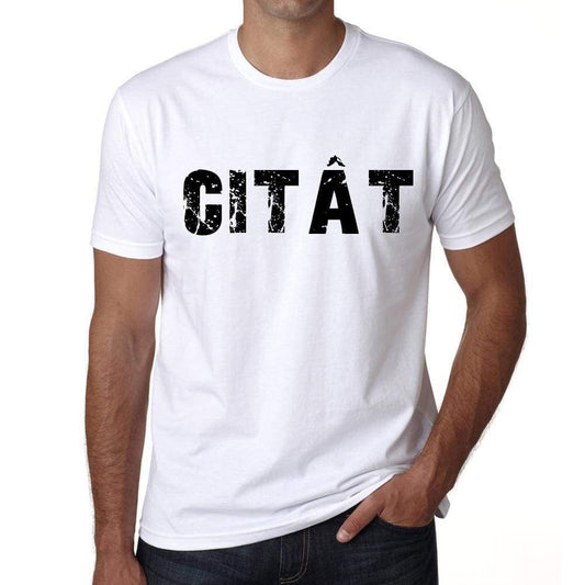 Mens Tee Shirt Vintage T Shirt Citât X-Small White 00561 - White / Xs - Casual