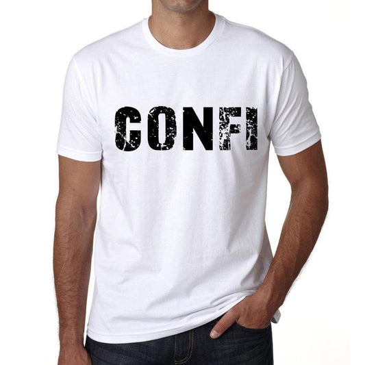 Mens Tee Shirt Vintage T Shirt Confi X-Small White 00561 - White / Xs - Casual