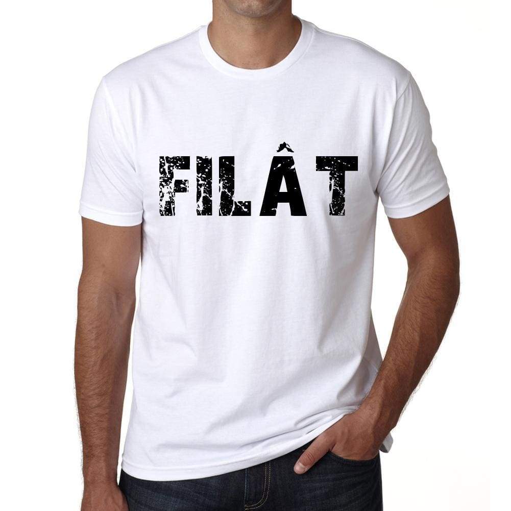 Mens Tee Shirt Vintage T Shirt Filât X-Small White 00561 - White / Xs - Casual