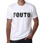 Mens Tee Shirt Vintage T Shirt Foutu X-Small White 00561 - White / Xs - Casual