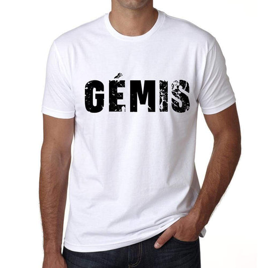 Mens Tee Shirt Vintage T Shirt Gémis X-Small White 00561 - White / Xs - Casual