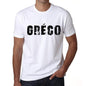 Mens Tee Shirt Vintage T Shirt Grèco X-Small White 00561 - White / Xs - Casual