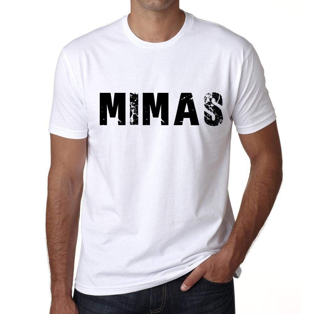 Mens Tee Shirt Vintage T Shirt Mimas X-Small White - White / Xs - Casual