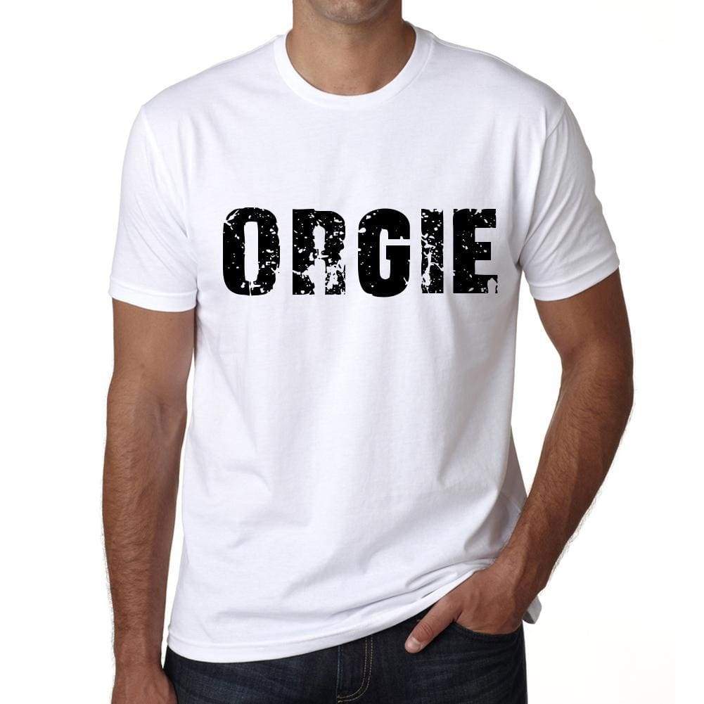 Mens Tee Shirt Vintage T Shirt Orgie X-Small White - White / Xs - Casual
