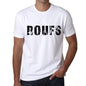 Mens Tee Shirt Vintage T Shirt Roufs X-Small White - White / Xs - Casual