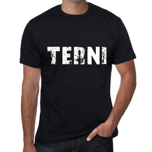 Mens Tee Shirt Vintage T Shirt Terni X-Small Black 00558 - Black / Xs - Casual