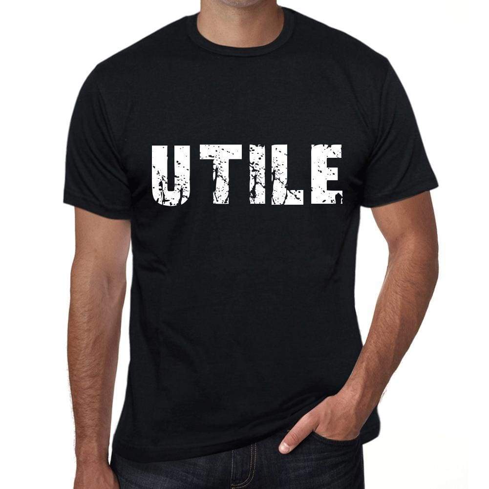 Mens Tee Shirt Vintage T Shirt Utile X-Small Black 00558 - Black / Xs - Casual