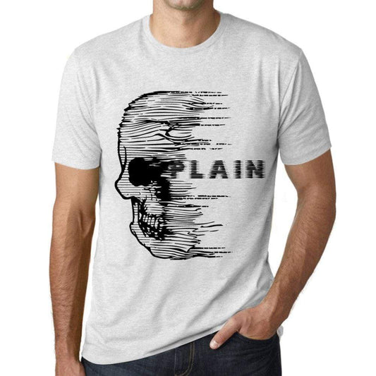Mens Vintage Tee Shirt Graphic T Shirt Anxiety Skull Plain Vintage White - Vintage White / Xs / Cotton - T-Shirt