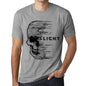 Mens Vintage Tee Shirt Graphic T Shirt Anxiety Skull Slight Grey Marl - Grey Marl / Xs / Cotton - T-Shirt