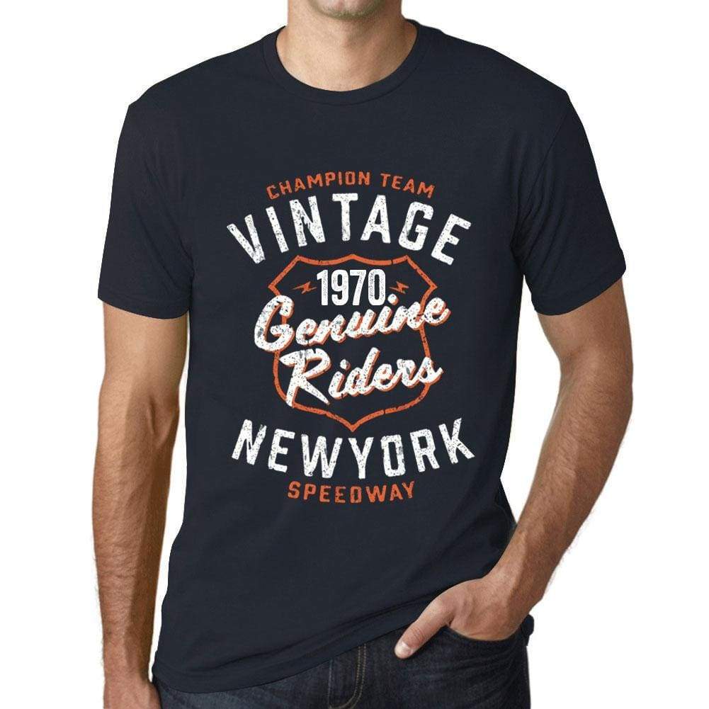 Mens Vintage Tee Shirt Graphic T Shirt Genuine Riders 1970 Navy - Navy / Xs / Cotton - T-Shirt