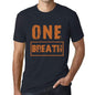 Mens Vintage Tee Shirt Graphic T Shirt One Breath Navy - Navy / Xs / Cotton - T-Shirt