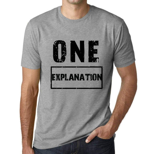 Mens Vintage Tee Shirt Graphic T Shirt One Explanation Grey Marl - Grey Marl / Xs / Cotton - T-Shirt