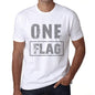 Mens Vintage Tee Shirt Graphic T Shirt One Flag White - White / Xs / Cotton - T-Shirt