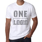 Mens Vintage Tee Shirt Graphic T Shirt One Logic White - White / Xs / Cotton - T-Shirt