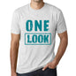 Mens Vintage Tee Shirt Graphic T Shirt One Look Vintage White - Vintage White / Xs / Cotton - T-Shirt