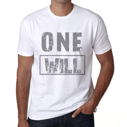 Mens Vintage Tee Shirt Graphic T Shirt One Will White - White / Xs / Cotton - T-Shirt