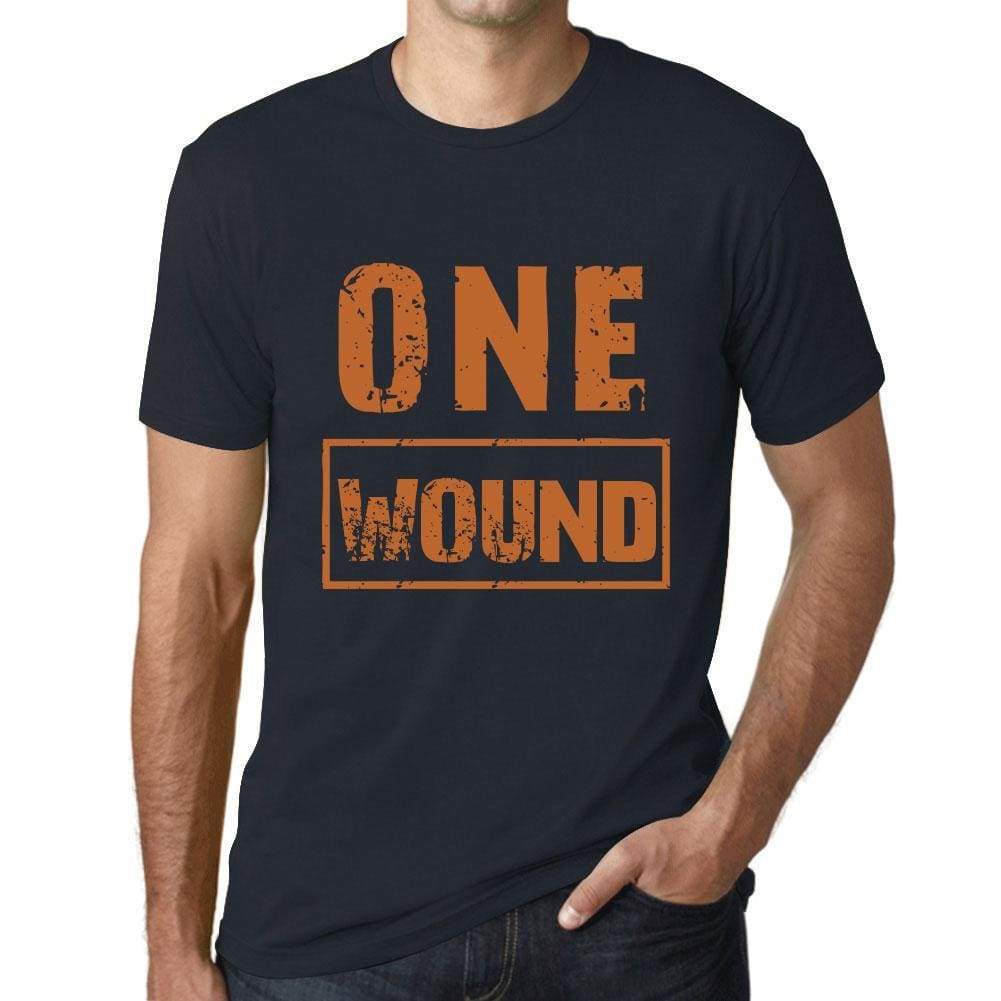 Mens Vintage Tee Shirt Graphic T Shirt One Wound Navy - Navy / Xs / Cotton - T-Shirt