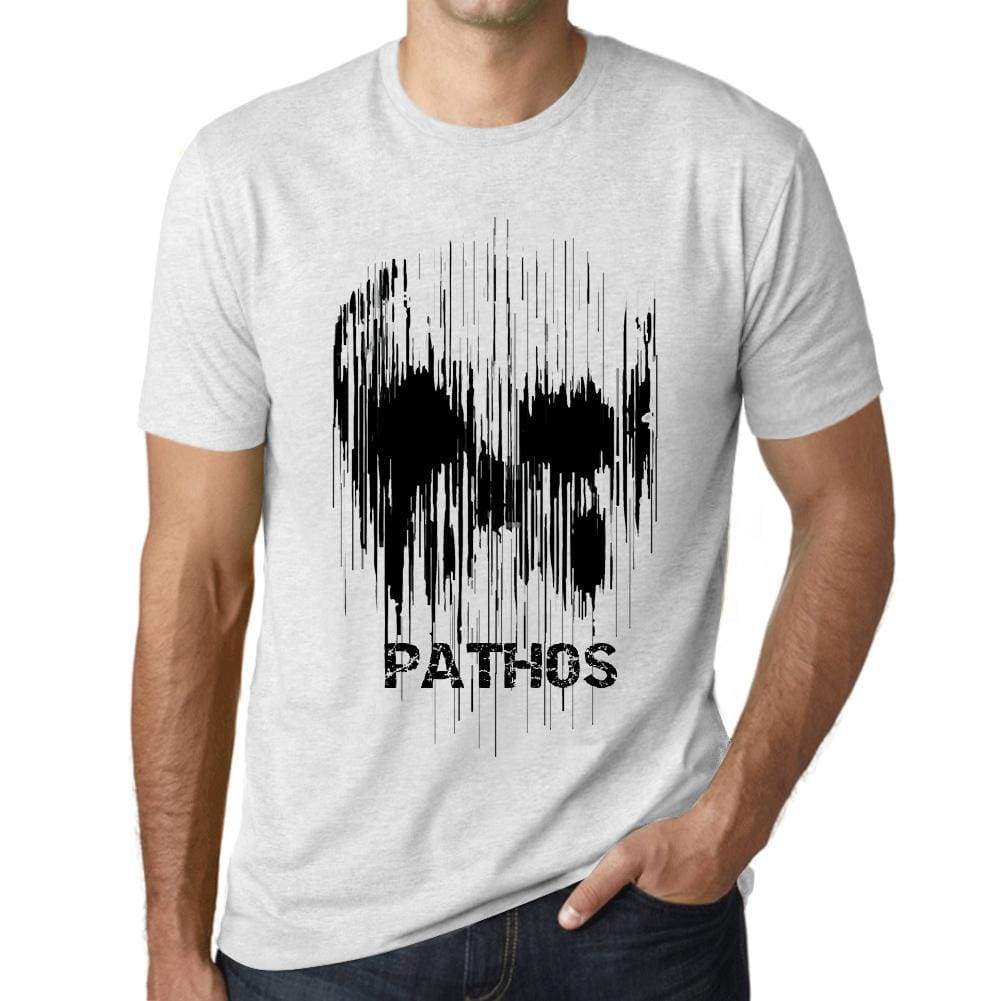 Mens Vintage Tee Shirt Graphic T Shirt Skull Pathos Vintage White - Vintage White / Xs / Cotton - T-Shirt