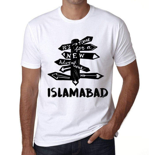Mens Vintage Tee Shirt Graphic T Shirt Time For New Advantures Islamabad White - White / Xs / Cotton - T-Shirt