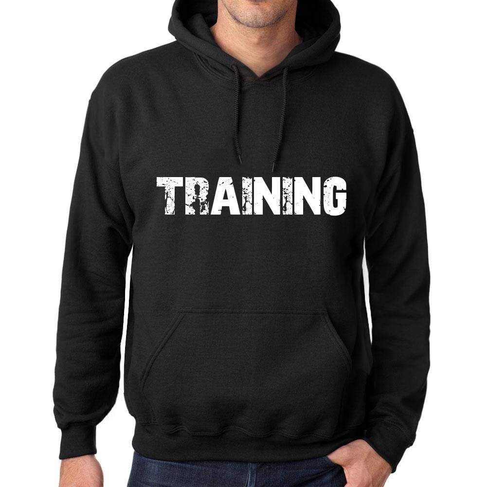 Mens Womens Unisex Printed Graphic Cotton Hoodie Soft Heavyweight Hooded Sweatshirt Pullover Popular Words Training Deep Black - Black / Xs