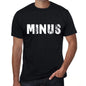 Minus Mens Retro T Shirt Black Birthday Gift 00553 - Black / Xs - Casual