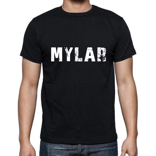 Mylar Mens Short Sleeve Round Neck T-Shirt 5 Letters Black Word 00006 - Casual