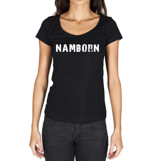 Namborn German Cities Black Womens Short Sleeve Round Neck T-Shirt 00002 - Casual