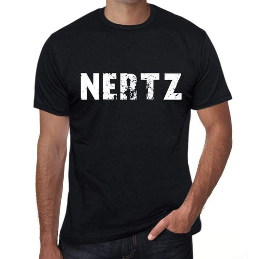 Nertz Mens Retro T Shirt Black Birthday Gift 00553 - Black / Xs - Casual