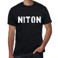 Niton Mens Retro T Shirt Black Birthday Gift 00553 - Black / Xs - Casual