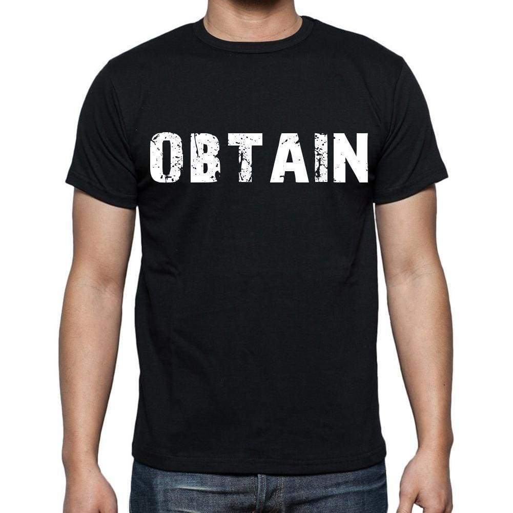 Obtain Mens Short Sleeve Round Neck T-Shirt Black T-Shirt En