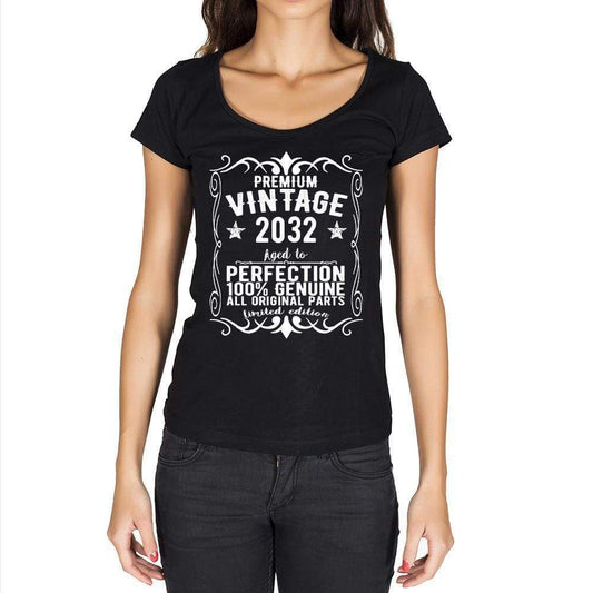 Premium Vintage Year 2032, Black, <span>Women's</span> <span><span>Short Sleeve</span></span> <span>Round Neck</span> T-shirt, gift t-shirt 00365 - ULTRABASIC