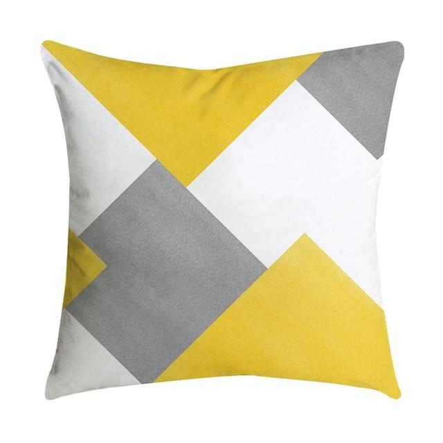 Pillow Cover Case Pillowcase Yellow geometric Pineapple Leaf Square Flax pillow Cushion Bed Home Fashion decoration