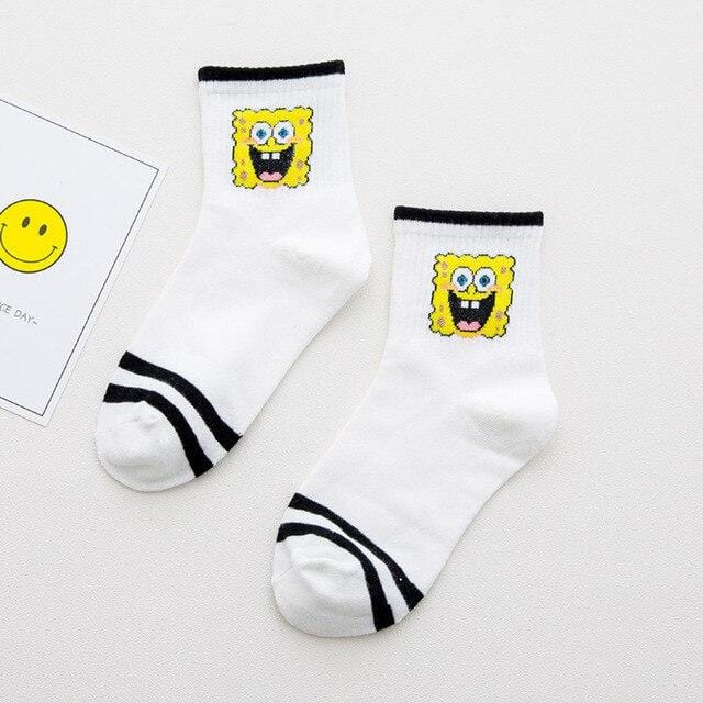 Harajuku Cute Patterend Ankle Socks Hipster Skatebord Ankle Funny Socks Female Fashion Cartoon Character Cute Short Socks Women