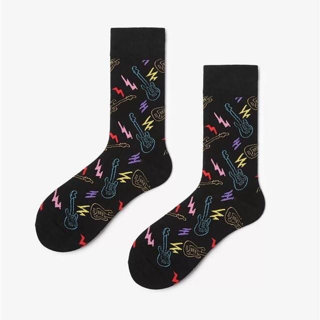 Explosion socks sheep leaves egg shell rabbit leaves feather primitive ape monkey lightning abstract doodle cotton sock girl