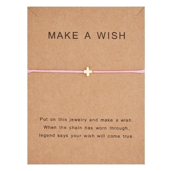 10*7.5cm Make a Wish Papper Card Love Woven Adjustable Bracelet Fashion Jewelry Gift For Women,Men,Kids