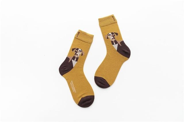 Unisex Painting Style Men Socks 100 Cotton Harajuku Colorful Full Socks Men 1 Pair Gifts Size 35-43