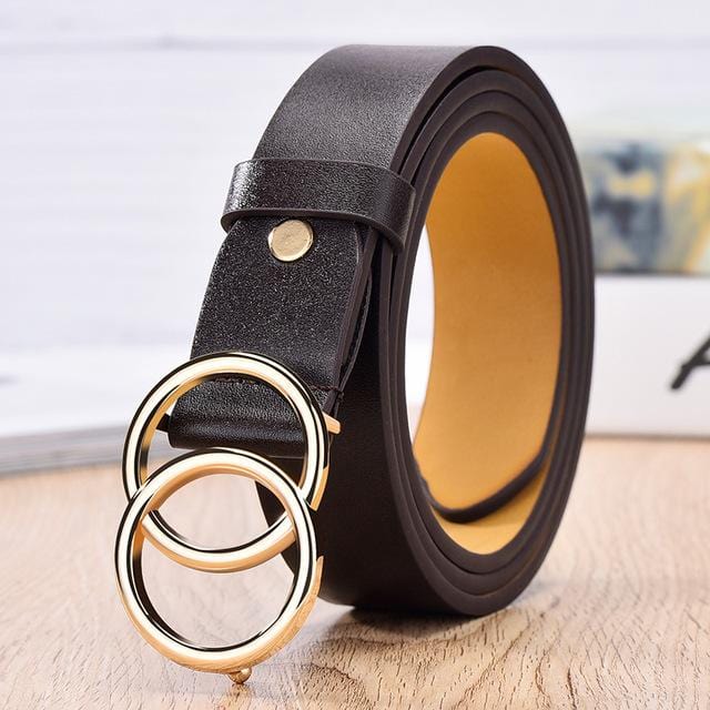 NO.ONEPAUL women belt Genuine Leather New Punk style fashion Pin Buckle jeans Decorative Belt Chain luxury brand belts for women