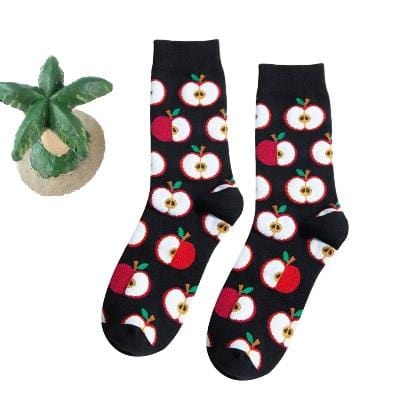 Women Happy Funny Socks With Print Art Cute Warm Winter Socks With Avocado Sushi Food Cotton Fashion Harajuku Unisex Sock 1 Pair